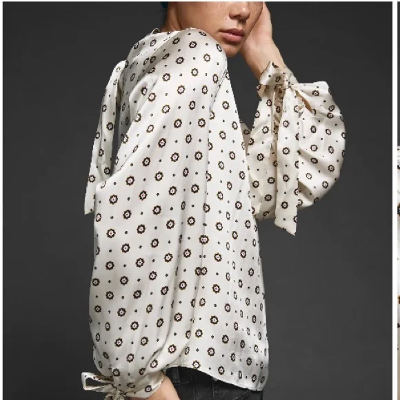 Anine Bing Esther 100% Silk Satin Top - Picture 11 of 11